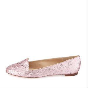 Kate Spade • Trick Rose Gold Glitter Flats